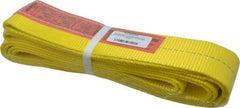 Lift-All - 6' Long x 3" Wide, 8,600 Lb Vertical Capacity, 1 Ply, Polyester Web Sling - 6,900 Lb Choker Capacity, Yellow - Industrial Tool & Supply