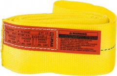 Lift-All - 6' Long x 4" Wide, 11,500 Lb Vertical Capacity, 1 Ply, Polyester Web Sling - 9,200 Lb Choker Capacity, Yellow - Industrial Tool & Supply