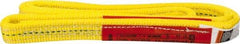 Lift-All - 3' Long x 1" Wide, 6,200 Lb Vertical Capacity, 2 Ply, Polyester Web Sling - 4,900 Lb Choker Capacity, Yellow - Industrial Tool & Supply