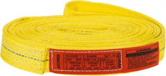 Lift-All - 16' Long x 2" Wide, 12,200 Lb Vertical Capacity, 2 Ply, Polyester Web Sling - 9,800 Lb Choker Capacity, Yellow - Industrial Tool & Supply