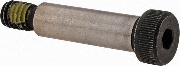 Value Collection - 3/8" Shoulder Diam x 1-1/4" Shoulder Length, 5/16-18 UNC, Hex Socket Shoulder Screw - 4140 Alloy Steel with Nylon Locking Patch, 1/4" Head Height x 9/16" Head Diam - Industrial Tool & Supply