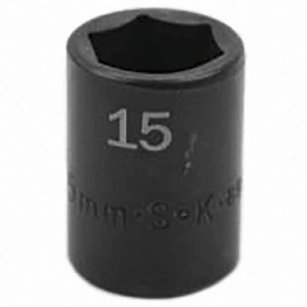 SK - Impact Socket - 3/8"DR 15MM IMPACT SOCKET - Industrial Tool & Supply