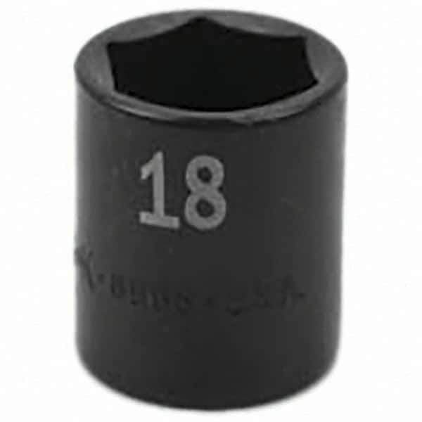 SK - Impact Socket - 3/8"DR 18MM IMPACT SOCKET - Industrial Tool & Supply