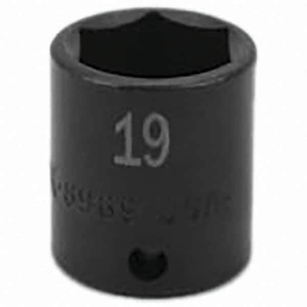 SK - Impact Socket - 3/8"DR 19MM IMPACT SOCKET - Industrial Tool & Supply