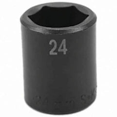 SK - Impact Socket - 1/2"DR 24MM IMPACT SOCKET - Industrial Tool & Supply