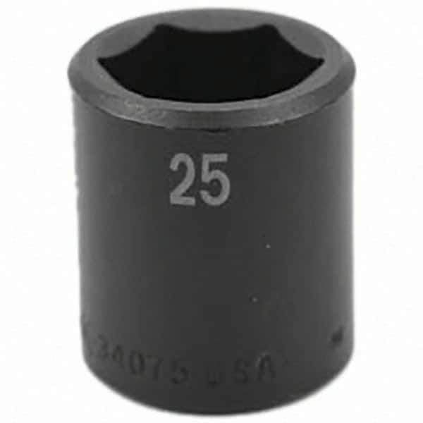 SK - Impact Socket - 1/2"DR 25MM IMPACT SOCKET - Industrial Tool & Supply