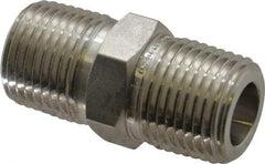 Ham-Let - 1/2" Grade 316 Stainless Steel Pipe Hex Nipple - MNPT End Connections, 7,200 psi - Industrial Tool & Supply