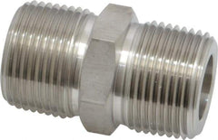 Ham-Let - 3/4" Grade 316 Stainless Steel Pipe Hex Nipple - MNPT End Connections, 6,800 psi - Industrial Tool & Supply