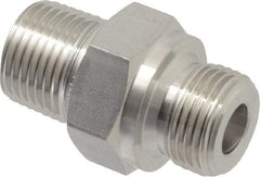Ham-Let - 3/8" Grade 316 Stainless Steel Pipe Hex Nipple - MNPT x MBSPP End Connections, 7,300 psi - Industrial Tool & Supply