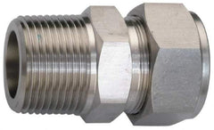 Ham-Let - 7/8" OD, Brass Male Connector - Comp x MNPT Ends - Industrial Tool & Supply