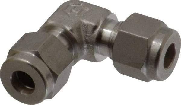 Ham-Let - 1/4" OD, Grade 316Stainless Steel Union Elbow - Comp x Comp Ends - Industrial Tool & Supply