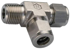 Ham-Let - 3/8" OD, Grade 316Stainless Steel Male Run Tee - Comp x MNPT x Comp Ends - Industrial Tool & Supply