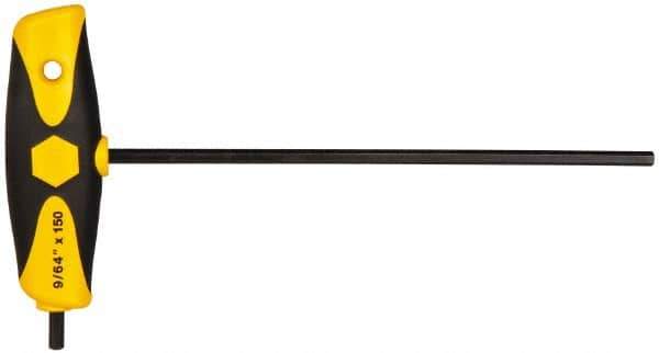 Wiha - 9/64" Hex, T-Handle Cushion Grip, Hex Key - 5-29/32" OAL, Inch System of Measurement - Industrial Tool & Supply