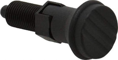 Gibraltar - M10x1, 15mm Thread Length, 5mm Plunger Diam, Lockout Knob Handle Indexing Plunger - Plunger Style C, 17mm Body Length, 47mm OAL, Steel - Industrial Tool & Supply