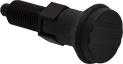Gibraltar - 3/8-24, 15mm Thread Length, 5mm Plunger Diam, Lockout Knob Handle Indexing Plunger - Plunger Style C, 17mm Body Length, 47mm OAL, Steel - Industrial Tool & Supply