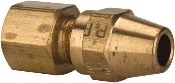 Parker - 1/2" OD, Brass Female Connector - 400 Max Working psi, -65 to 250°F, Comp x FNPT Ends - Industrial Tool & Supply