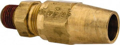 Parker - 3/8" OD, Brass Male Connector - 400 Max Working psi, -65 to 250°F, Comp x MNPT Ends - Industrial Tool & Supply