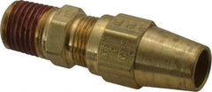 Parker - 3/8" OD, Brass Male Connector - 400 Max Working psi, -65 to 250°F, Comp x MNPT Ends - Industrial Tool & Supply
