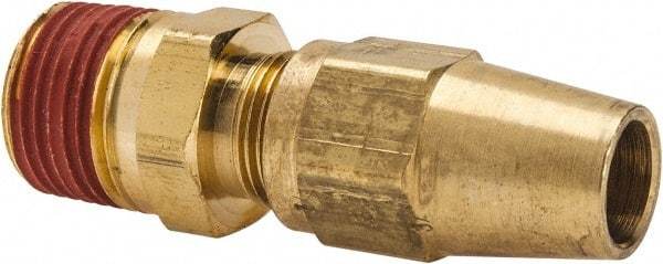 Parker - 3/8" OD, Brass Male Connector - 400 Max Working psi, -65 to 250°F, Comp x MNPT Ends - Industrial Tool & Supply