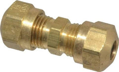 Parker - 1/4" OD, Brass Union - 150 Max Working psi, -40 to 200°F, Comp x Comp Ends - Industrial Tool & Supply