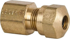 Parker - 1/4" OD, Brass Female Connector - 150 Max Working psi, -40 to 200°F, Comp x FNPT Ends - Industrial Tool & Supply