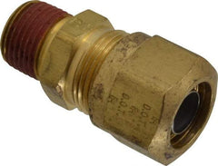 Parker - 5/8" OD, Brass Male Connector - 150 Max Working psi, -40 to 200°F, Comp x MNPT Ends - Industrial Tool & Supply