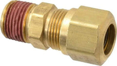 Parker - 1/2" OD, Brass Male Connector - 150 Max Working psi, -40 to 200°F, Comp x MNPT Ends - Industrial Tool & Supply