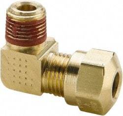 Parker - 3/8" OD, Brass Male Elbow - 150 Max Working psi, -40 to 200°F, Comp x MNPT Ends - Industrial Tool & Supply