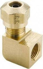 Parker - 5/8" OD, Brass Female Elbow - 150 Max Working psi, -40 to 200°F, Comp x FNPT Ends - Industrial Tool & Supply