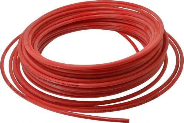 Coilhose Pneumatics - 11/64" ID x 1/4" OD, 0.04" Wall Thickness, 100' Long, Nylon 11 Tube - Red, 150 Max psi - Industrial Tool & Supply