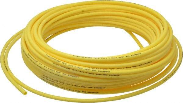 Coilhose Pneumatics - 11/64" ID x 1/4" OD, 0.04" Wall Thickness, 100' Long, Nylon 11 Tube - Yellow, 150 Max psi - Industrial Tool & Supply