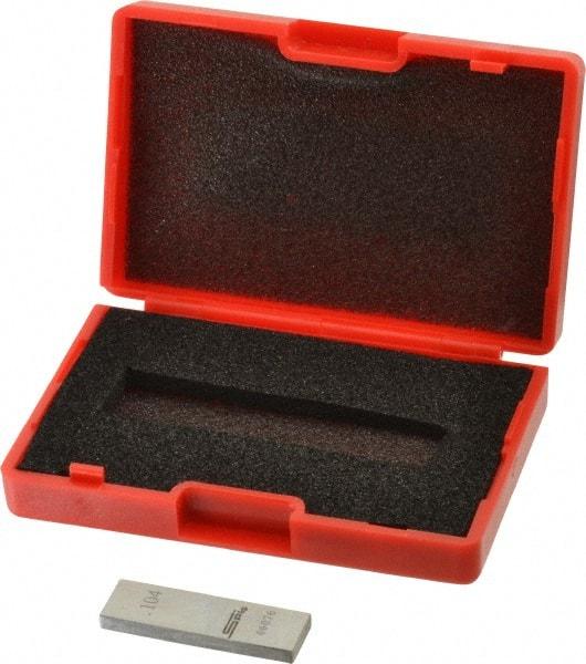 SPI - 0.104" Rectangular Steel Gage Block - Accuracy Grade AS-1, Includes NIST Traceability Certification - Industrial Tool & Supply