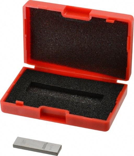SPI - 0.107" Rectangular Steel Gage Block - Accuracy Grade AS-1, Includes NIST Traceability Certification - Industrial Tool & Supply