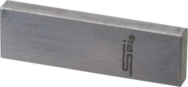 SPI - 0.124" Rectangular Steel Gage Block - Accuracy Grade AS-1, Includes NIST Traceability Certification - Industrial Tool & Supply