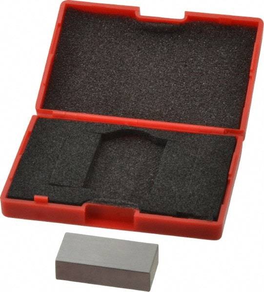 SPI - 0.65" Rectangular Steel Gage Block - Accuracy Grade AS-1, Includes NIST Traceability Certification - Industrial Tool & Supply