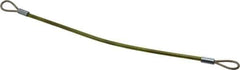 Jergens - 8" Long, Stainless Steel Cable Loop & Loop End, Quick Release Pin Lanyard - 1/16" Cable Diam, Nylon Cable - Industrial Tool & Supply