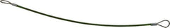 Jergens - 12" Long, Stainless Steel Cable Loop & Loop End, Quick Release Pin Lanyard - 1/16" Cable Diam, Nylon Cable - Industrial Tool & Supply