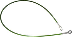 Jergens - 20" Long, Stainless Steel Cable Loop & Eye End, Quick Release Pin Lanyard - 1/16" Cable Diam, 3/16" Hole Diam, Nylon Cable - Industrial Tool & Supply