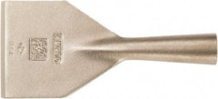 Ampco - Stiff Aluminum Bronze Alloy Chisel Scraper - 3" Blade Width x 1-1/2" Blade Length - Industrial Tool & Supply