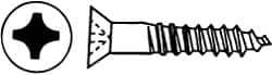 Value Collection - #9, 1-3/4" OAL, Phillips Drive, Flat Head Wood Screw - ASME B18.6.1, Zinc Plated Steel, Grade 2 - Industrial Tool & Supply