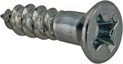 Value Collection - #5, 1/2" OAL, Phillips Drive, Flat Head Wood Screw - Zinc Plated Steel, Grade 2 - Industrial Tool & Supply
