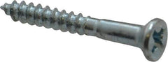 Value Collection - #5, 1" OAL, Phillips Drive, Flat Head Wood Screw - Zinc Plated Steel, Grade 2 - Industrial Tool & Supply