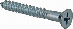 Value Collection - #7, 1-1/4" OAL, Phillips Drive, Flat Head Wood Screw - Zinc Plated Steel, Grade 2 - Industrial Tool & Supply