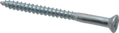 Value Collection - #8, 2" OAL, Phillips Drive, Flat Head Wood Screw - Zinc Plated Steel, Grade 2 - Industrial Tool & Supply