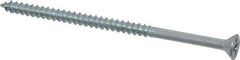 Value Collection - #8, 3" OAL, Phillips Drive, Flat Head Wood Screw - Zinc Plated Steel, Grade 2 - Industrial Tool & Supply