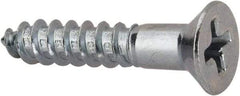 Value Collection - #9, 1" OAL, Phillips Drive, Flat Head Wood Screw - ASME B18.6.1, Zinc Plated Steel, Grade 2 - Industrial Tool & Supply