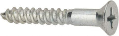 Value Collection - #9, 1-1/4" OAL, Phillips Drive, Flat Head Wood Screw - ASME B18.6.1, Zinc Plated Steel, Grade 2 - Industrial Tool & Supply