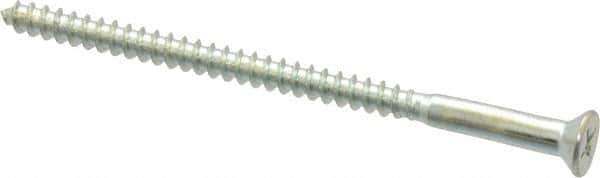 Value Collection - #9, 3" OAL, Phillips Drive, Flat Head Wood Screw - ASME B18.6.1, Zinc Plated Steel, Grade 2 - Industrial Tool & Supply