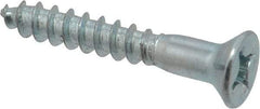 Value Collection - #10, 1-1/4" OAL, Phillips Drive, Flat Head Wood Screw - ASME B18.6.1, Zinc Plated Steel, Grade 2 - Industrial Tool & Supply