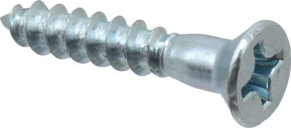 Value Collection - #12, 1-1/4" OAL, Phillips Drive, Flat Head Wood Screw - ASME B18.6.1, Zinc Plated Steel, Grade 2 - Industrial Tool & Supply